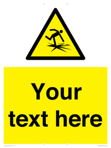 Custom warning thin ice